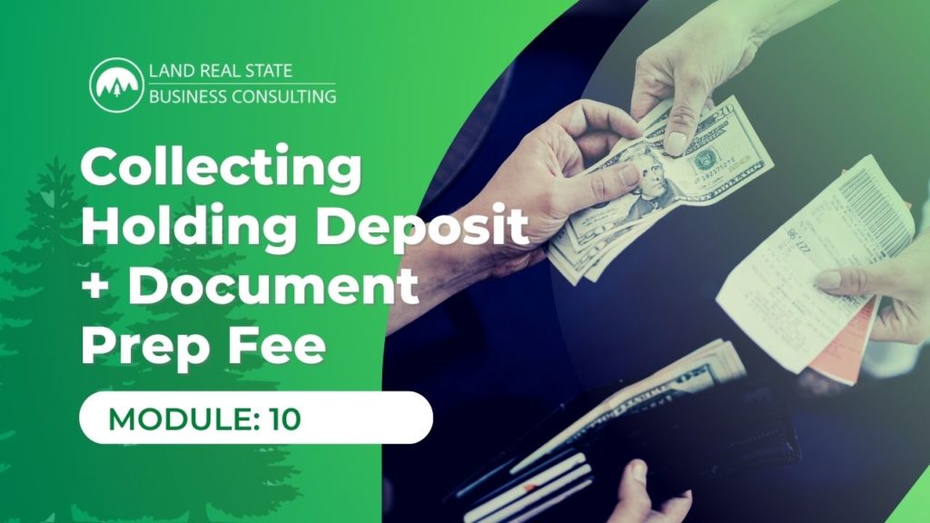Collecting Holding Deposit + Document Prep Fee